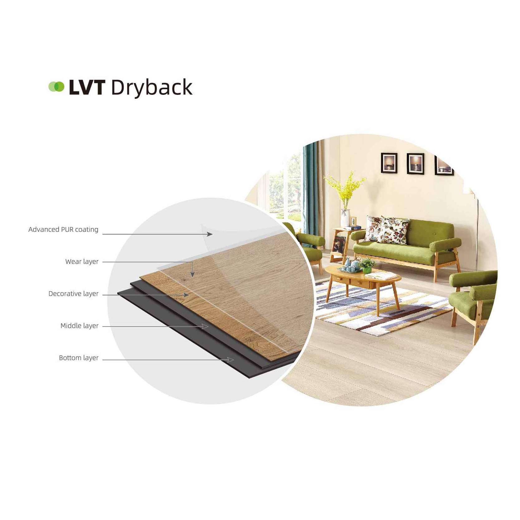 LVT Waterproof Laminate Fireproof Flexible Comfortable Adhesion Vinyl Floor Glue Dryback LVT Floor