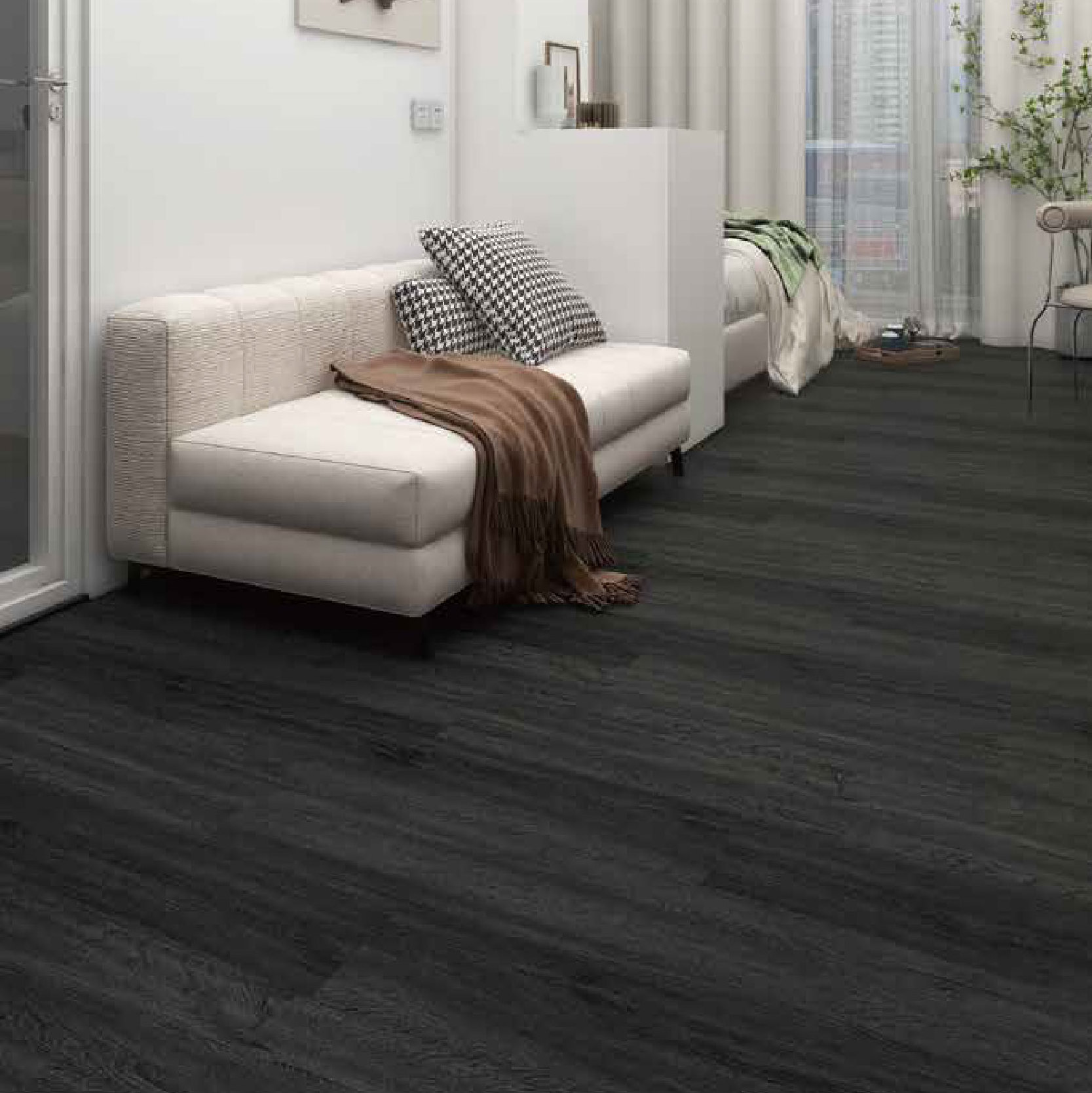 Wood Look Luxury Vinyl Tile Flooring Plastic Glue Down PVC Anti Static LVT Flooring Tiles 2mm2.5mm3mm4mm5mm Indoor European