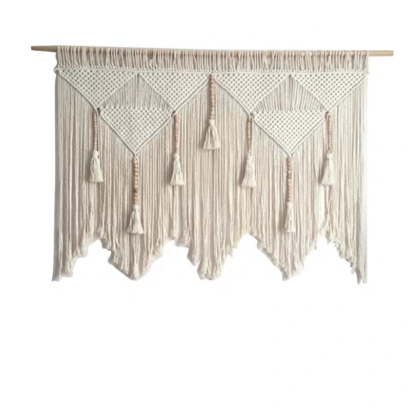 Boho Macrame Wall Hanging Large Handmade Cotton Woven Wall Tapestry Home Decor for Wedding Living Room Bedroom Custom Size