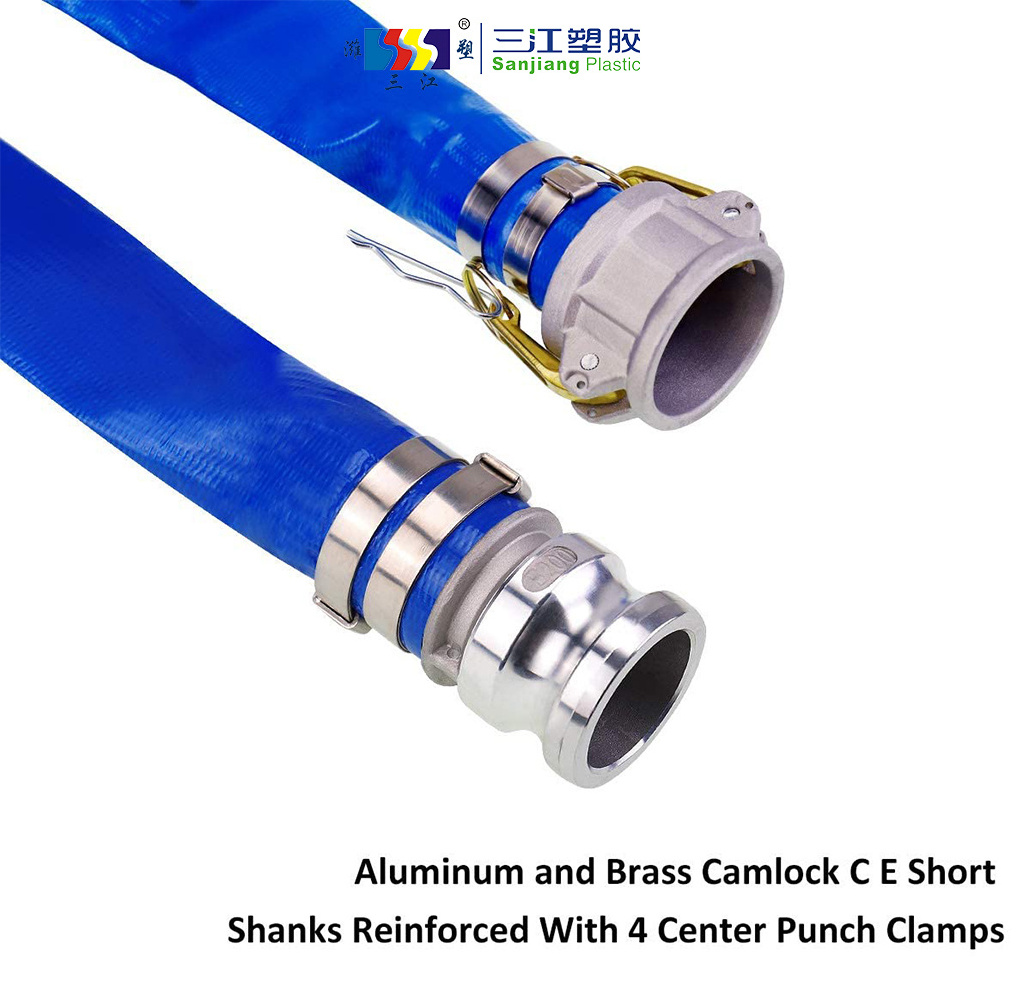 High Pressure 6 bar Large Diameter 6 Inch  PVC Layflat Water Discharge Hose  Farm Irrigation Hose Pipes