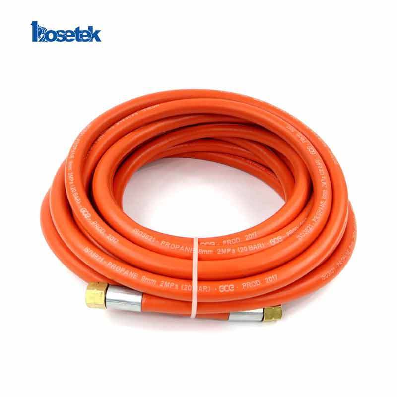 EN ISO 3821 Standard 300 PSI Orange Plastic PVC LPG Hose 20 Bar LPG GAS Cooking Gas Cutting Hose Pipe