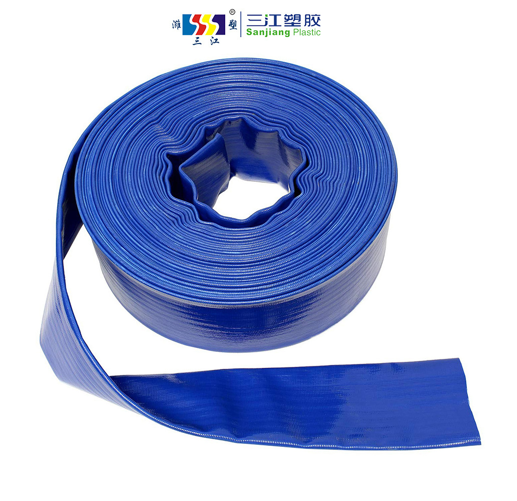 High Pressure 6 bar Large Diameter 6 Inch  PVC Layflat Water Discharge Hose  Farm Irrigation Hose Pipes