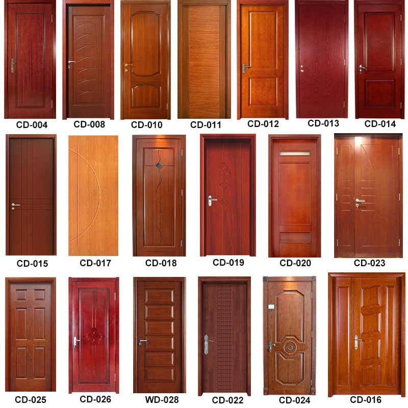 Timber veneer surface solid core composite house front wood door