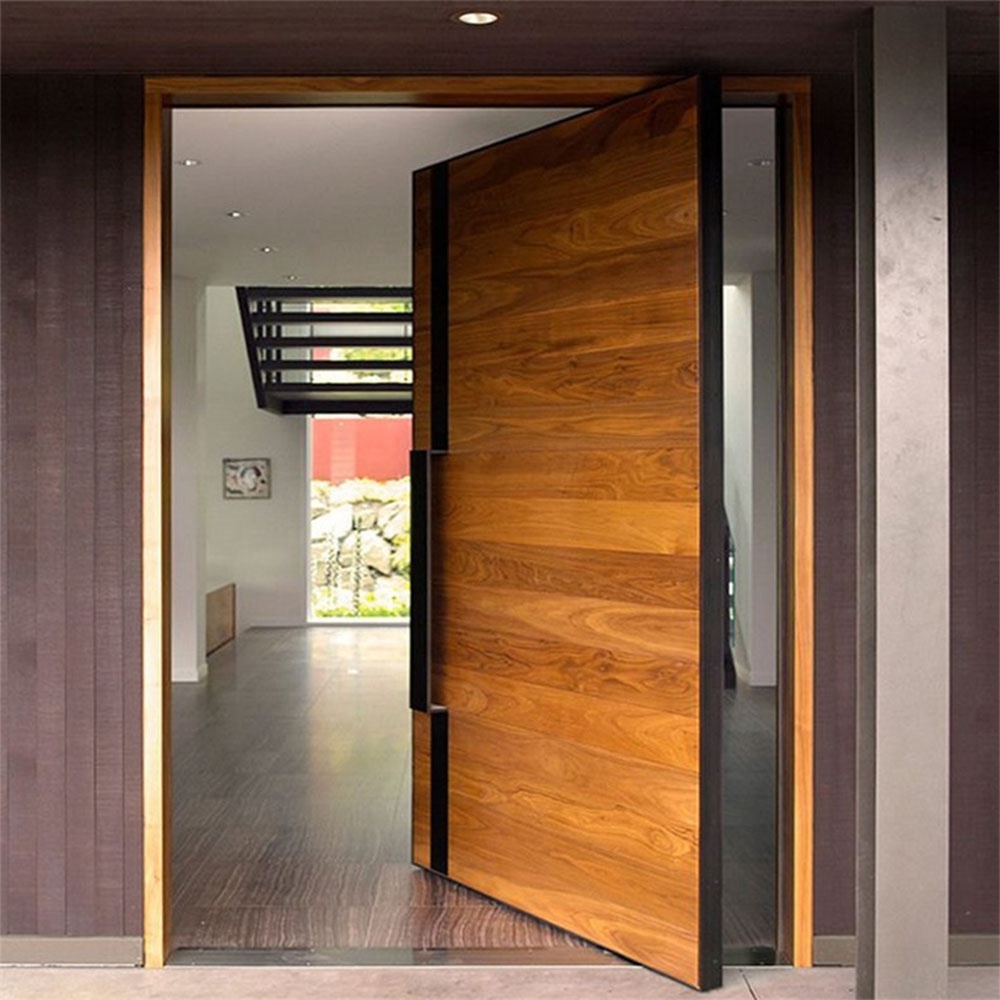 Villa big entrance composite wood door pivot exterior wooden door