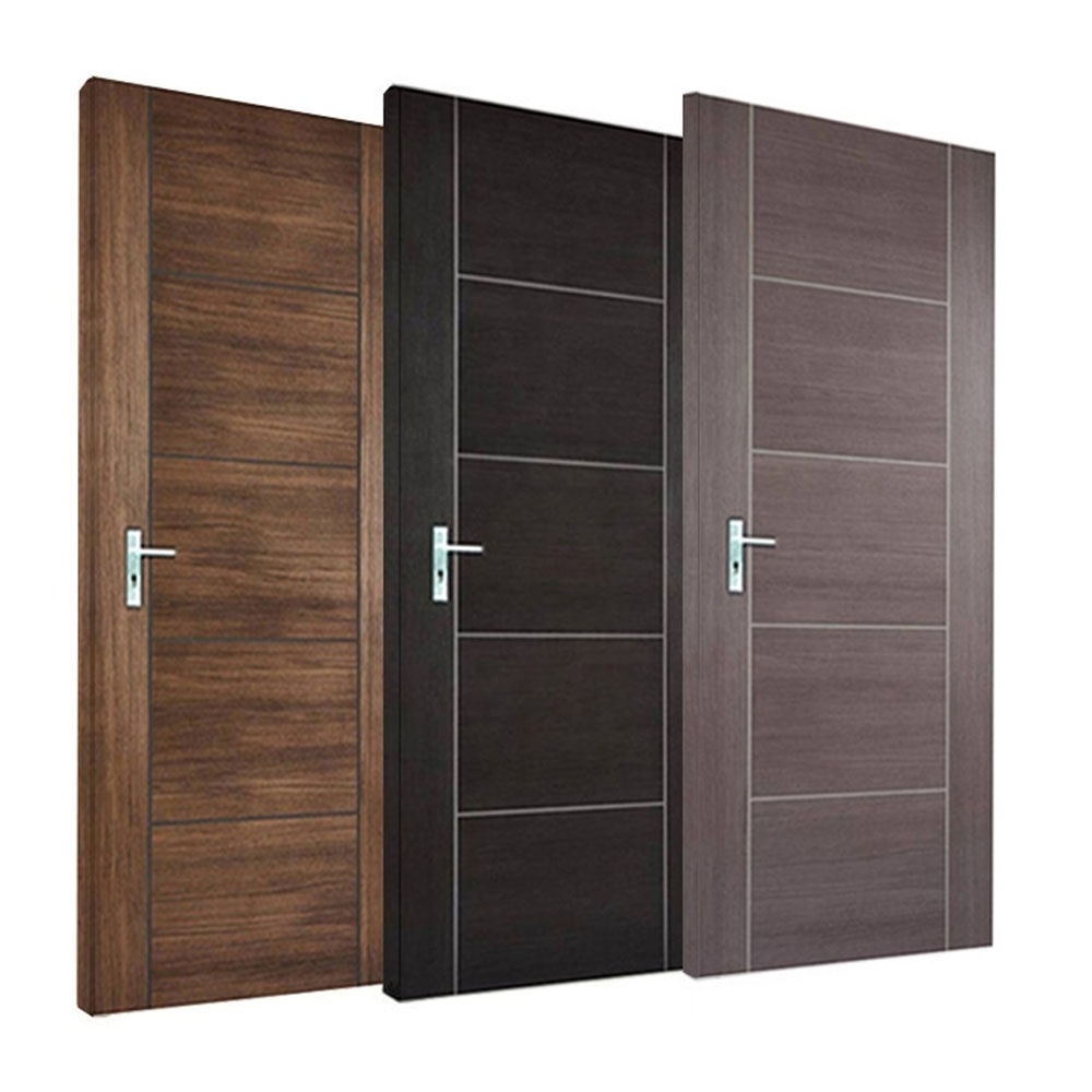 Modern Interior Room Solid Wooden Doors With Glass for Bedrooms Office Wooden Door Designs