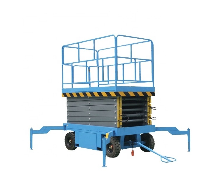 4M 500KG Electric Hydraulic Mobile Scissor Lift with Hydraulic leg