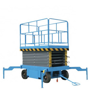 4M 500KG Electric Hydraulic Mobile Scissor Lift with Hydraulic leg