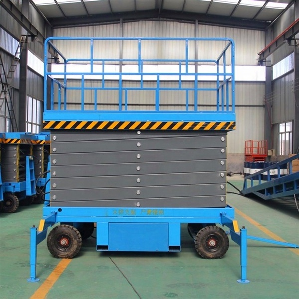 4M 500KG Electric Hydraulic Mobile Scissor Lift with Hydraulic leg