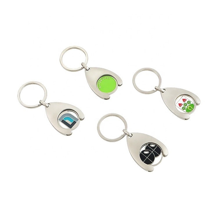 zinc alloy supermarket canadian trolley token key ring holder uk shopping trolley coin key chain with coin lock