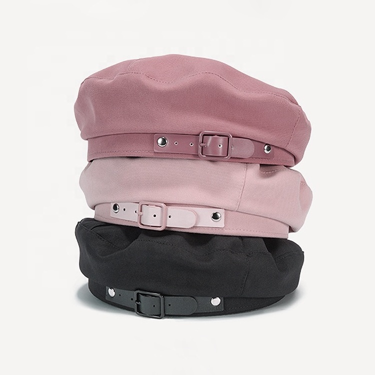 ladies high quality custom 2023 fashion valentine female cotton beret and hats caps for women unisex