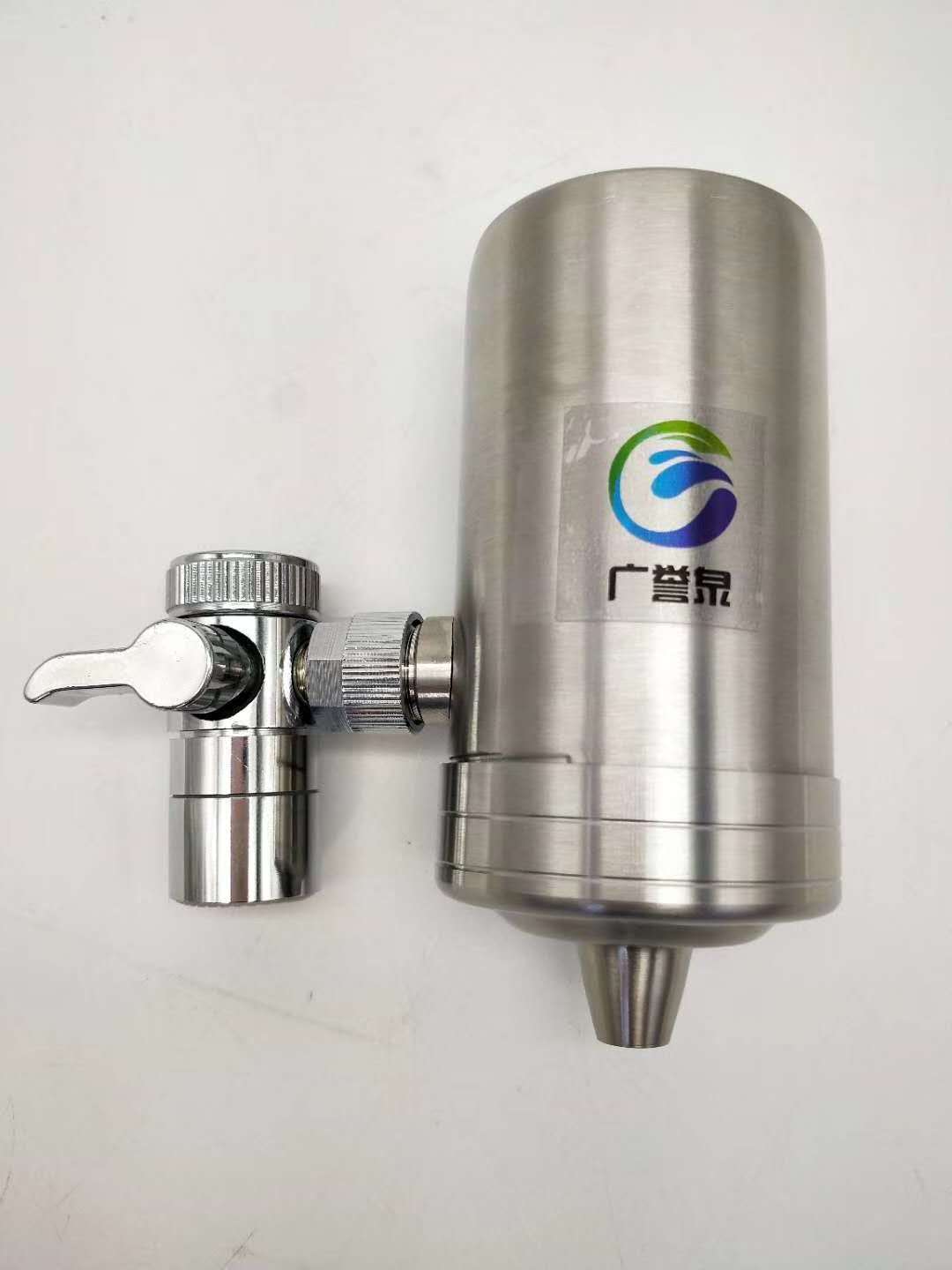 SUS304 Stainless Steel Faucet Mount Water Filter Reduce Chlorine with Two Filter Cartridges