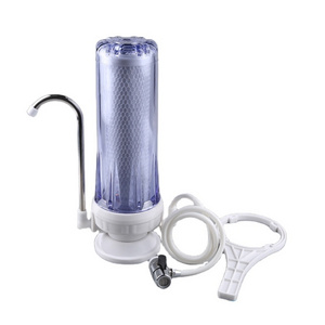 10 inch SINGLE stage countertop water filter with clear housing