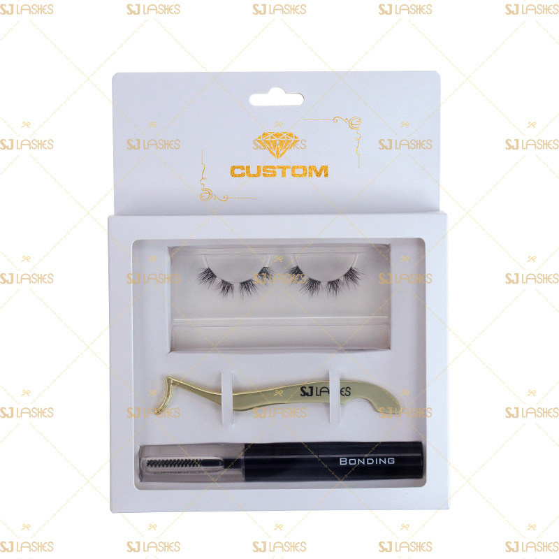 Eyelash Package Premade Eyelash Extension Kit DIY Eyelashes Set with Glue and Applicator