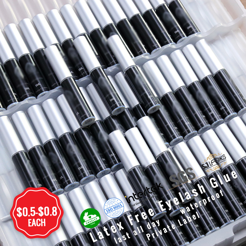 Private Label Eyelash Latex Free Glue Black Clear Glues