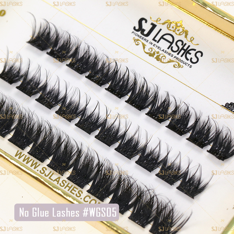 EYELASH New Arrival Pre-Bond Technology Long Lasting Press On Lashes Individual Self Adhesive Lashes No Glue Diy Eyelashes