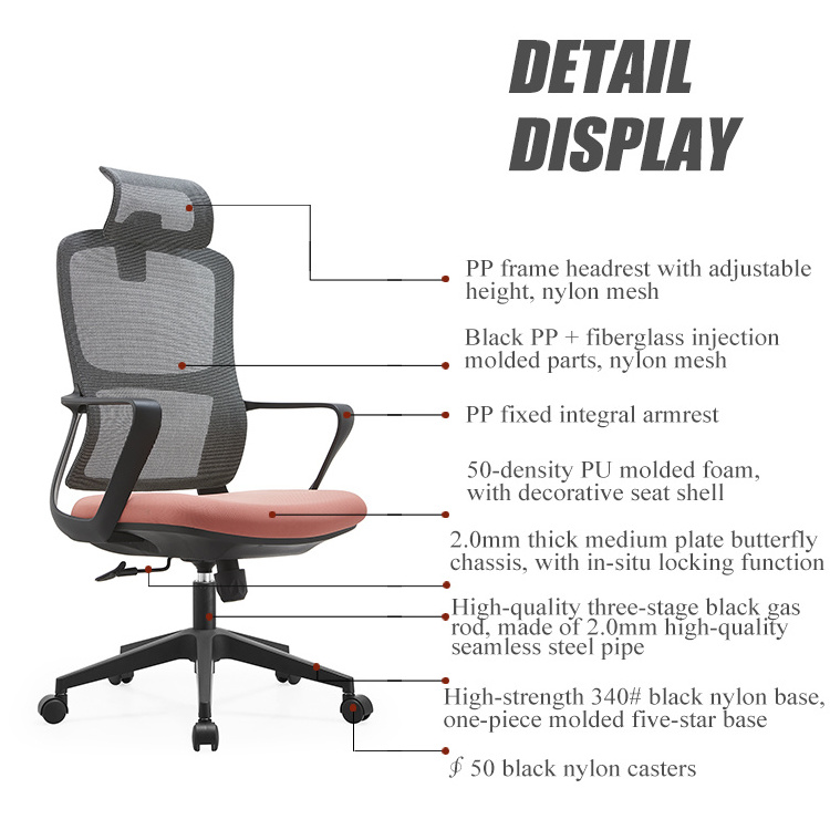 High Back Gaming Office  Ergonomic Desk Chair Big and Tall Reclining Comfy Home  Breathable Mesh Computer Chair Fixed Armrests