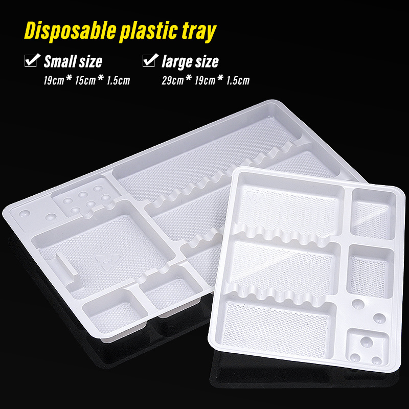 SJ Wholesale Autoclavable Dental Divided Instrument Plastic Tray Dental Disposable Plastic instrument Tray