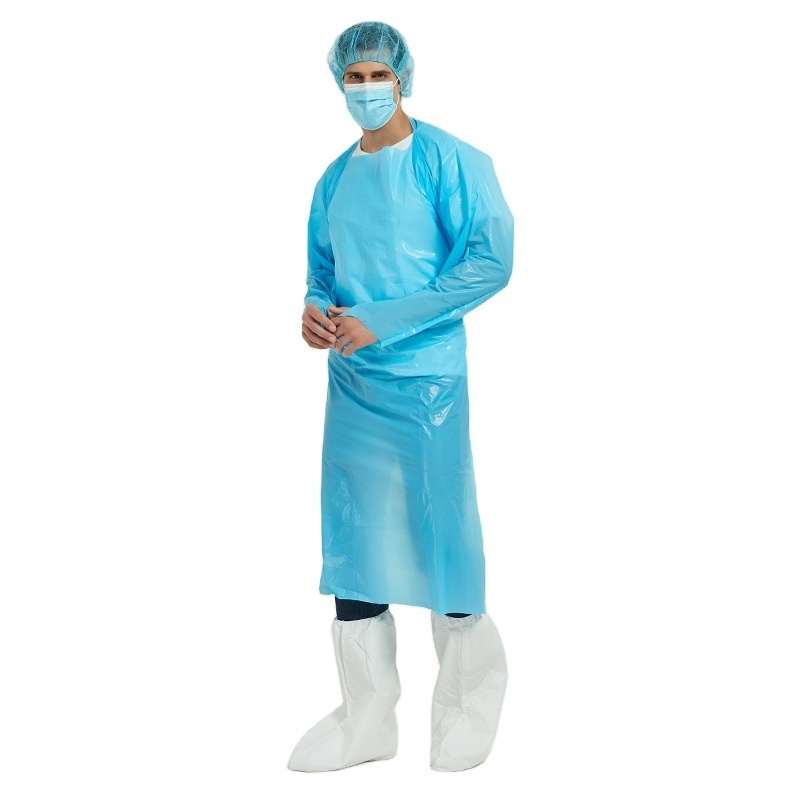 SJ Disposable Isolation Gown Hospital CPE Protection Gown Waterproof Surgical Single Use Medical Non-woven Aprons