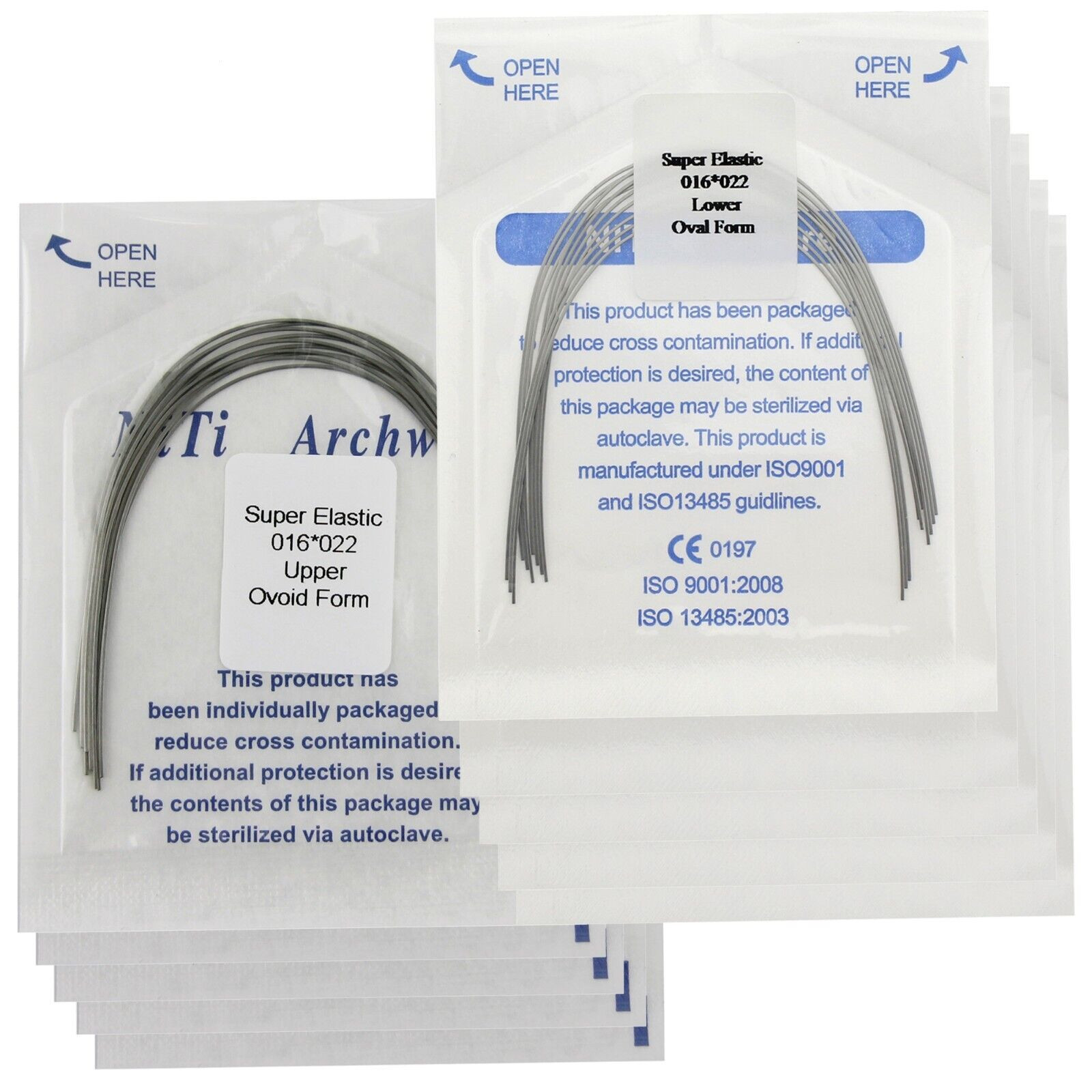 SJ Dental Orthodontic Super Elastic Memory NITI Round Arch Wire Stainless Steel Orthodontics Archwires