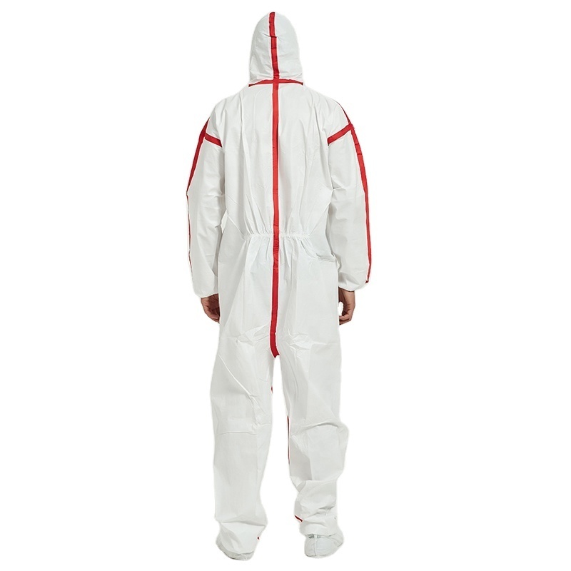 Safety Protective Overalls Type 5/6 Microporous Film PPE Non woven Medical Surgical Disposable Coverall Suit