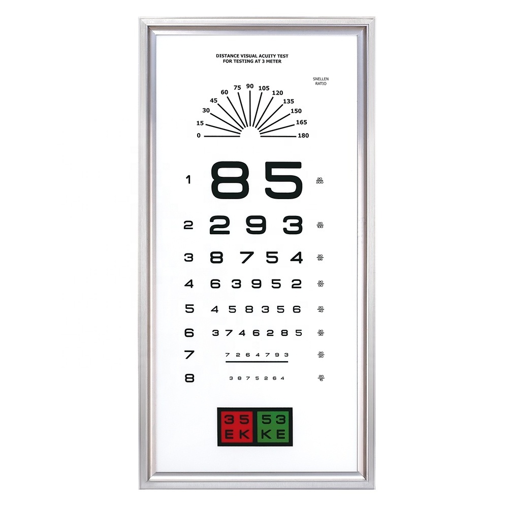 SJ Optics LY-23C Visual Acuity Led Vision Testing Chart with 2.5m Eye Test Vision Chart Projector