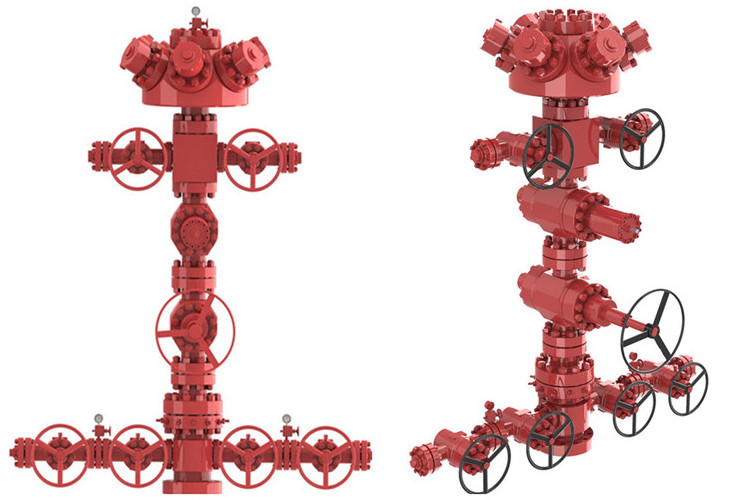 Shengji wellhead control panel water injection wellhead and x-mas tree unlit wellhead and christmas tree for oil drilling