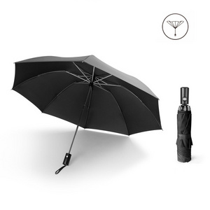 New Product Reverse 3 Folding Car Umbrella Auto Open and Close for Advertising With Custom Logo