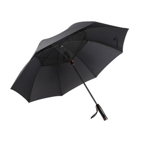 Out door cool fan umbrella with USB, Manual Open Electric Umbrella