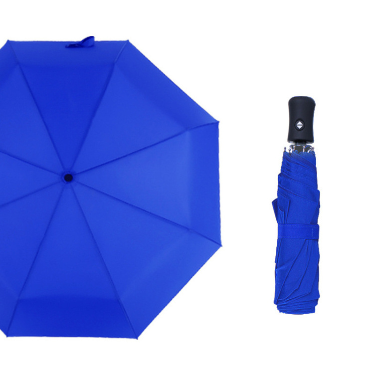 190T Pongee wholesale automatic 3 folding umbrella