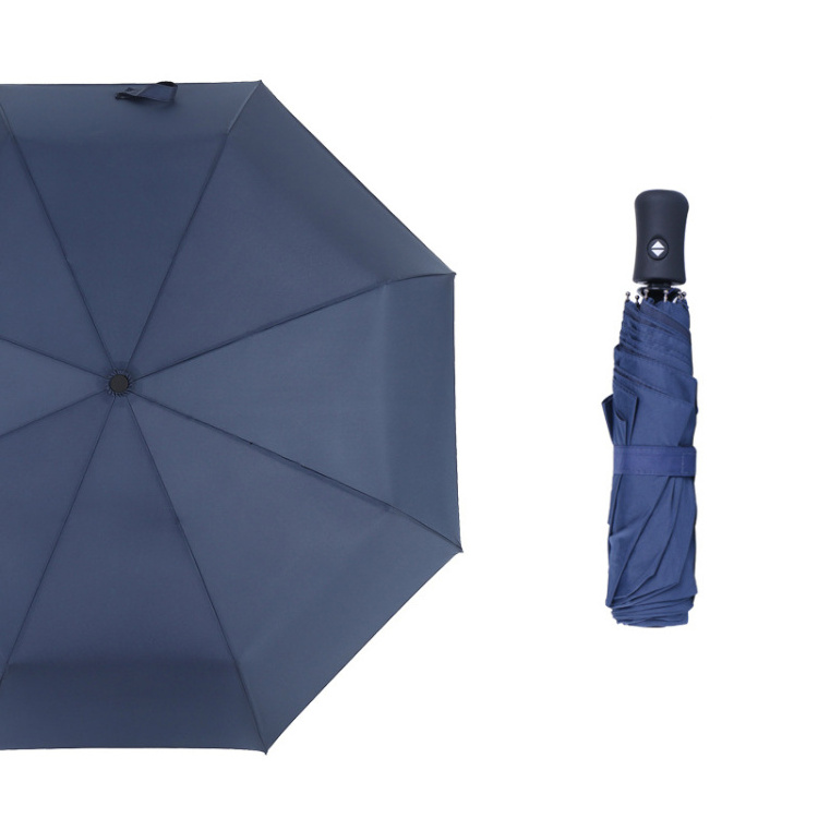 190T Pongee wholesale automatic 3 folding umbrella