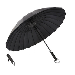 Fiberglass 24k High Quality Auto Open Golf Umbrella with Long Handle