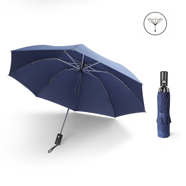 New Product Reverse 3 Folding Car Umbrella Auto Open and Close for Advertising With Custom Logo