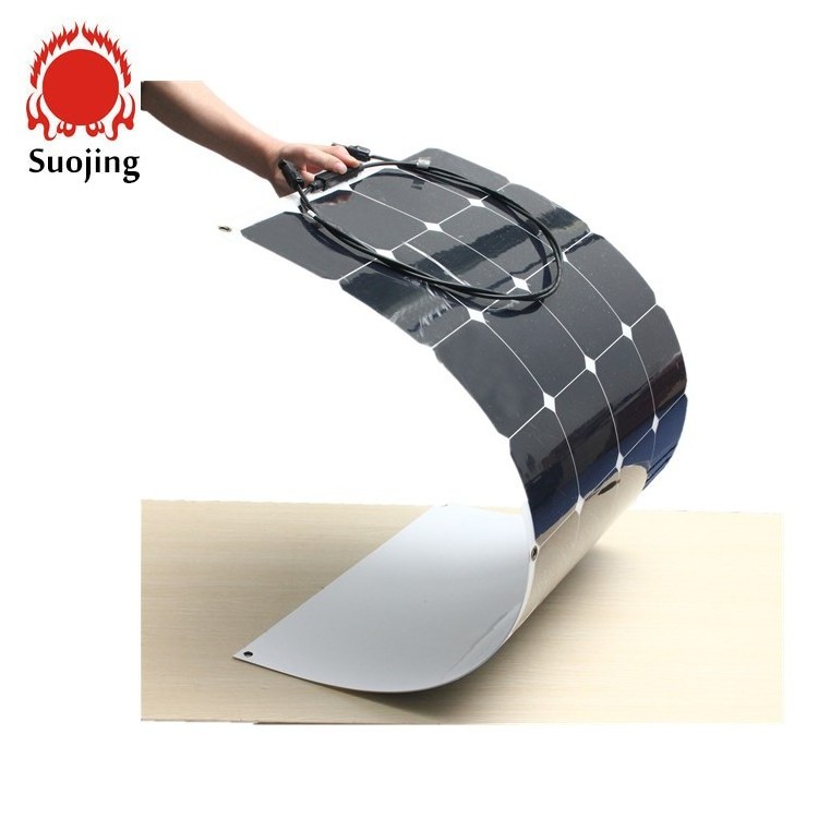 50W 100w 120W  sunpower thin film flexible solar panel Strips ETFE semi flexible solar panel