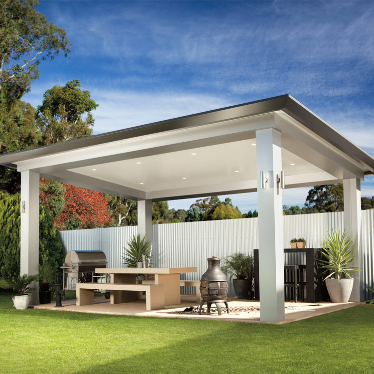 Aluminum Deluxe pavilion garden, pergola waterproof roof opening blinds outdoor terrace pergola