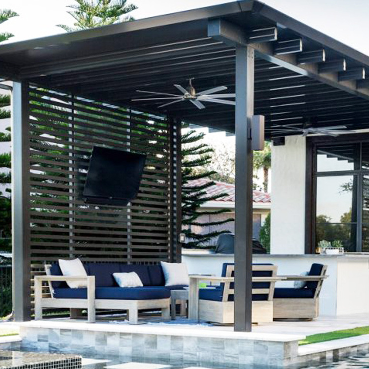 Aluminum Deluxe pavilion garden, pergola waterproof roof opening blinds outdoor terrace pergola