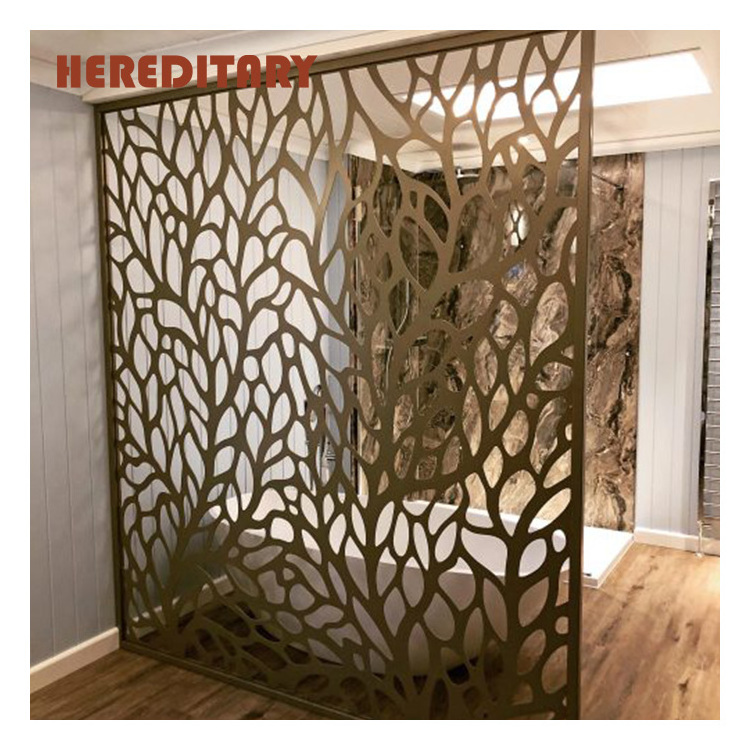 Outdoor indoor metal screen for curtain wall or partition with art pattern