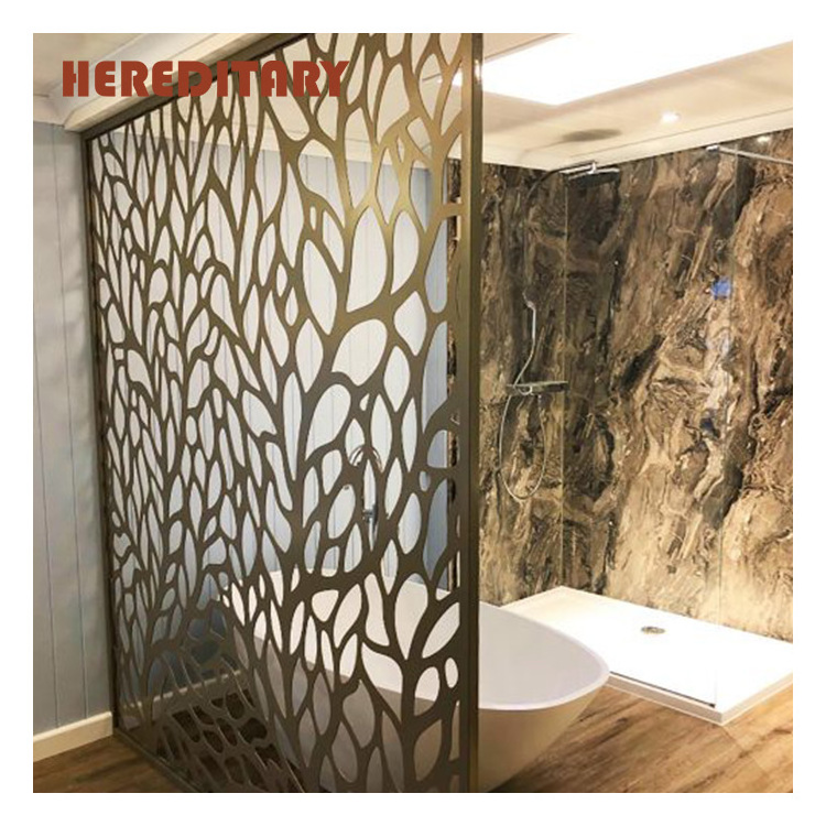 Outdoor indoor metal screen for curtain wall or partition with art pattern