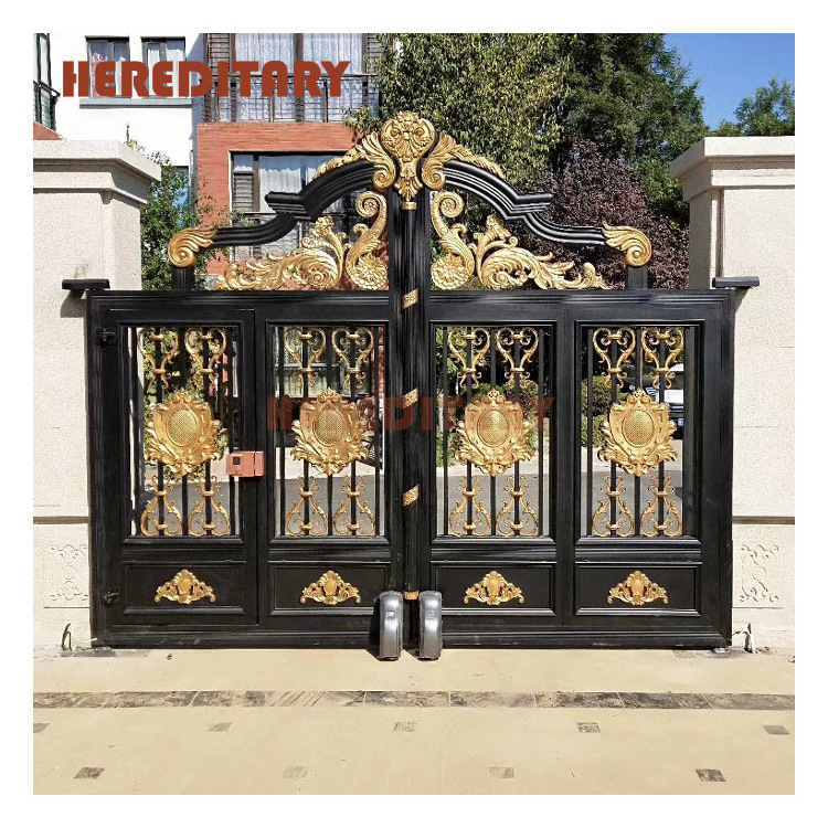 villa modern aluminum swing gate house boundary wall gate design