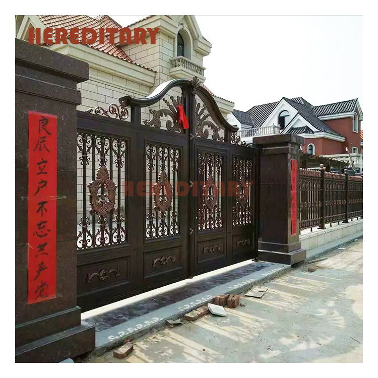 villa modern aluminum swing gate house boundary wall gate design