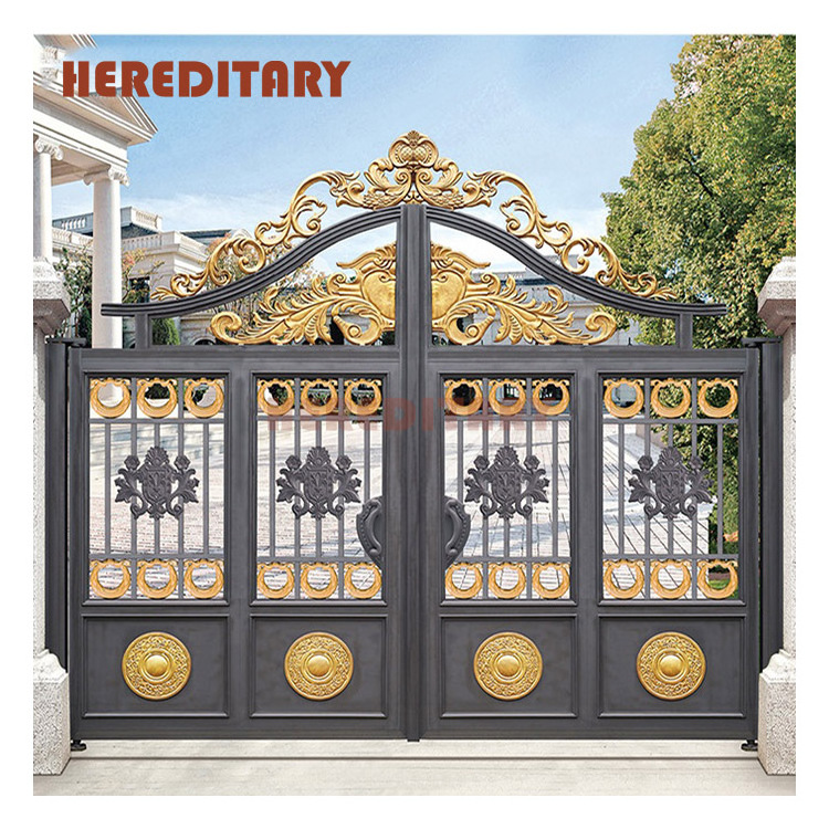 villa modern aluminum swing gate house boundary wall gate design