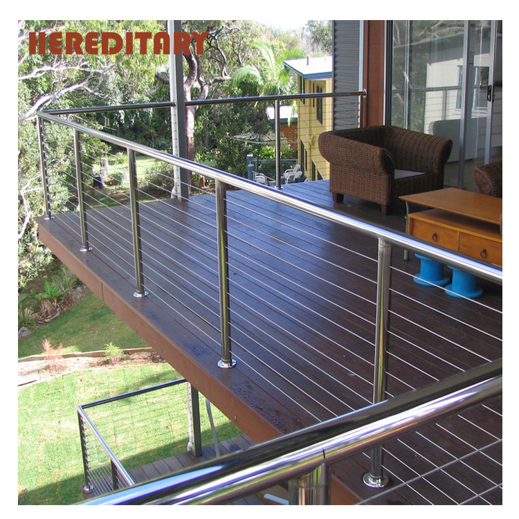 Prefabricated stainless steel cable railing systems match cable railing hardware and cable railing