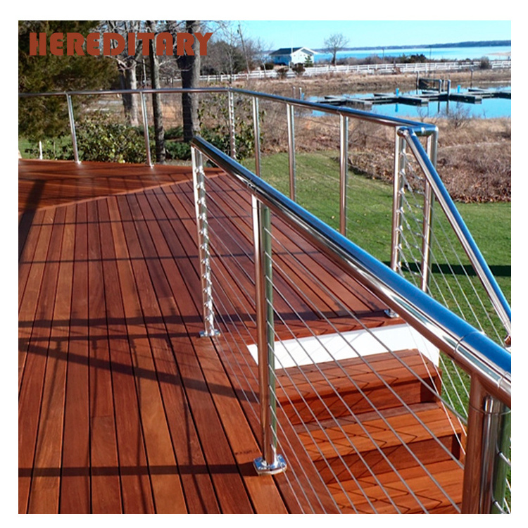 Prefabricated stainless steel cable railing systems match cable railing hardware and cable railing