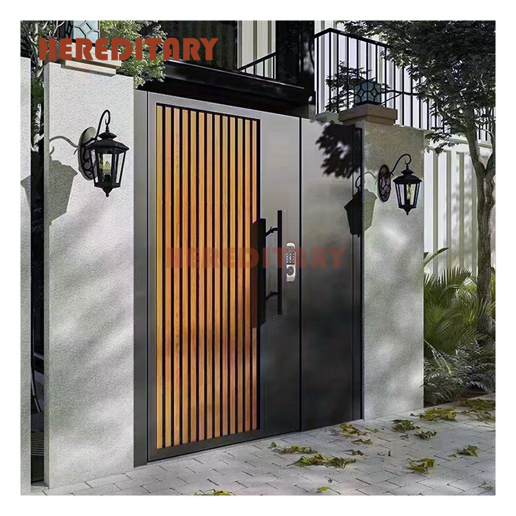 Modern design house gate single main door exterior aluminum gate price