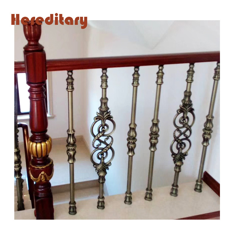 Modern indoor aluminum balusters staircase railing system / wrought iron balustrade design for stairs