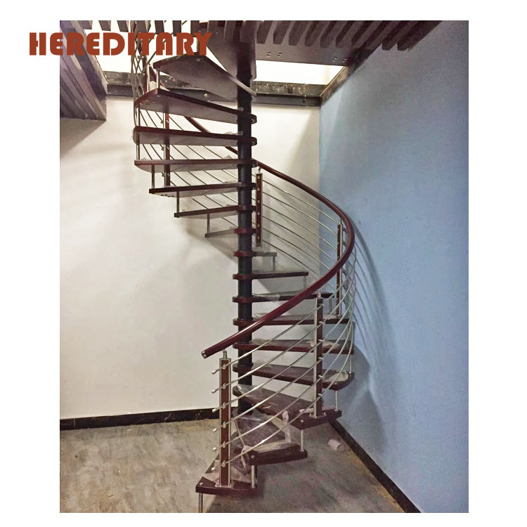 Modern style spiral stairs stainless steel grill design home used stairs for sale