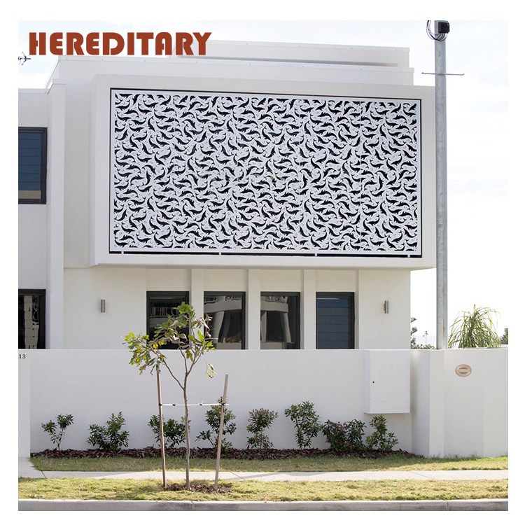 Laser cutting decorative metal carved panels for outdoor walls, partition screens for halls with perforated wall panels