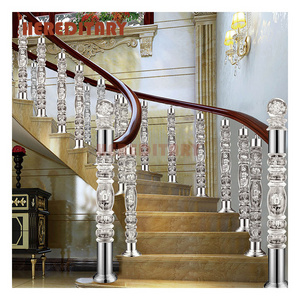 High Grade indoor clear acrylic baluster /plastic glass stair handrail China supplier