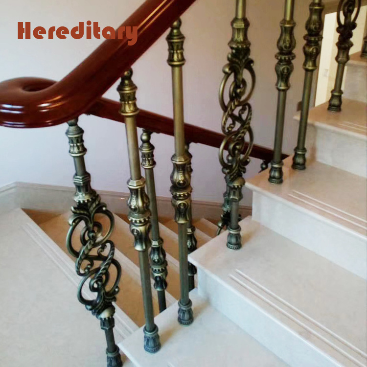 Modern indoor aluminum balusters staircase railing system / wrought iron balustrade design for stairs