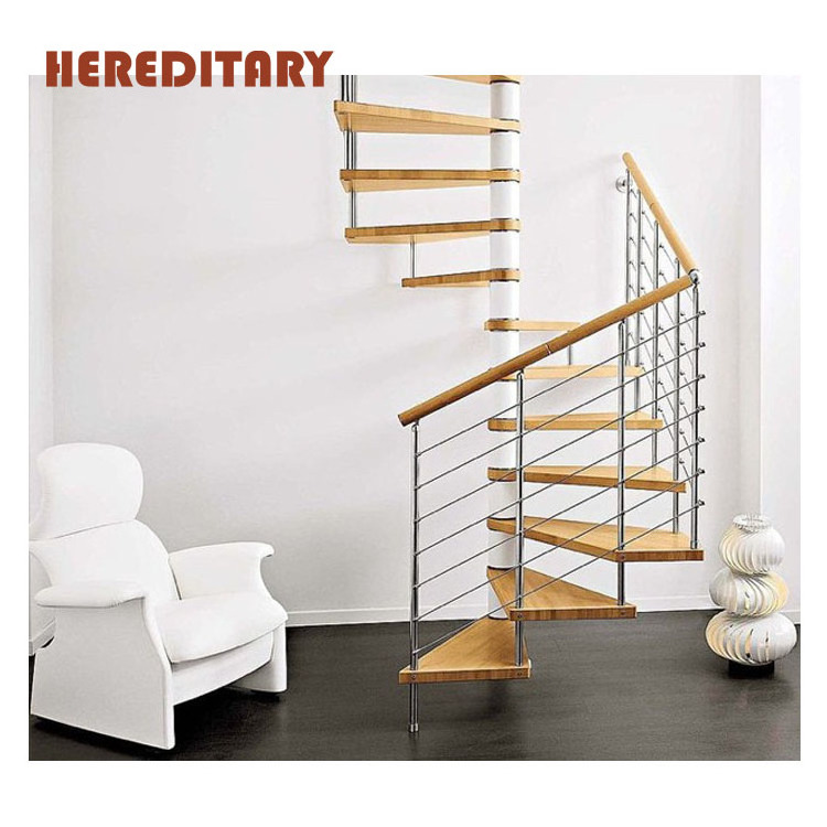 Modern style spiral stairs stainless steel grill design home used stairs for sale