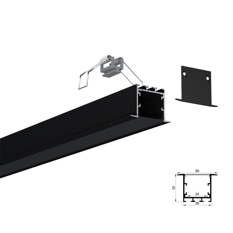 LED strip aluminium profile Clear/Diffused/Milky Cover